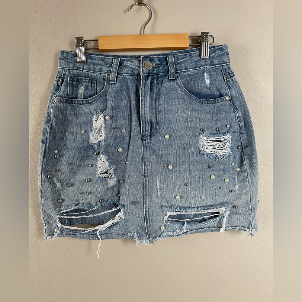 Revamped Denim Mini Skirt